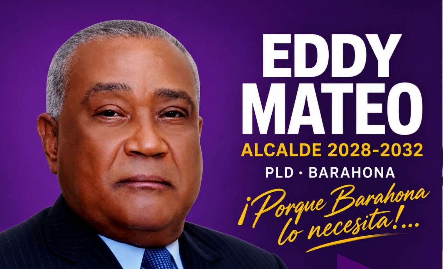 Promueven en redes sociales candidatura de Eddy Mateo a la Alcaldía de Barahona para el periodo 2028-2032
