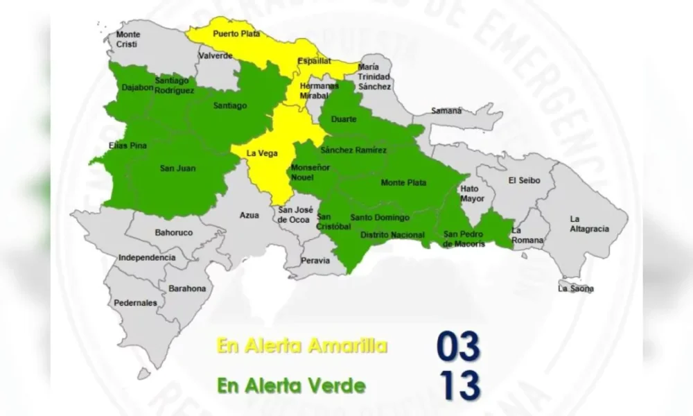 Alerta amarilla por lluvias: COE eleva nivel en tres provincias