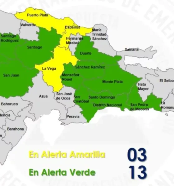 Alerta amarilla por lluvias: COE eleva nivel en tres provincias